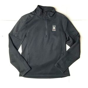 Spyder Sweater Jacket Mens Small‎ Black Outbound Core Half 1/4 Zip Pullover